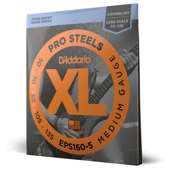 Comprar Encordoamento Baixo 5C 50-135 D Addario XLProSteels EPS160-5 - 1