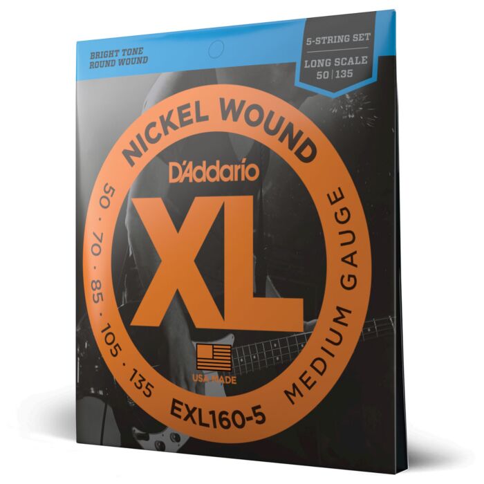 Comprar Encordoamento Baixo 5C 50-135 D Addario XL Nickel EXL160-5 - 1