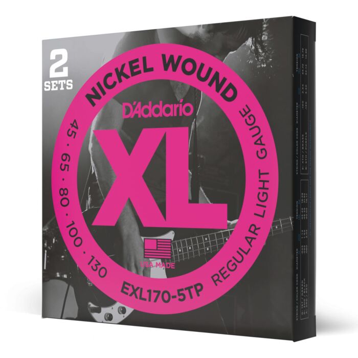 Comprar Encordoamento Baixo 5C 45-130 (2 Jogos) D Addario EXL170-5TP - 1
