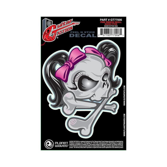 Comprar Adesivo Para Guitarra Ribbon Skull Tattoo D Addario GT77006 - 1 Comprar Adesivo Para Guitarra Ribbon Skull Tattoo D Addario GT77006 - 1