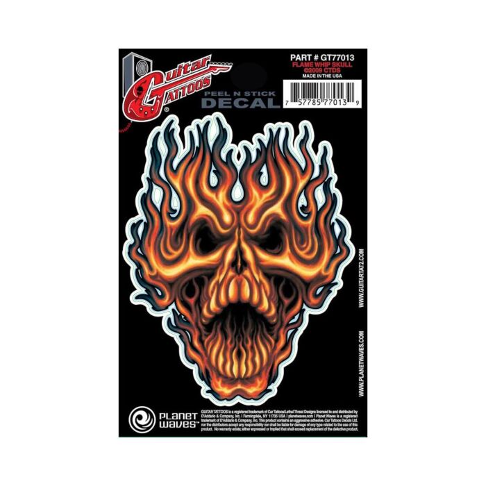 Comprar Adesivo Guitarra Flame Whip Skull Tattoo D Addario GT77013 - 1