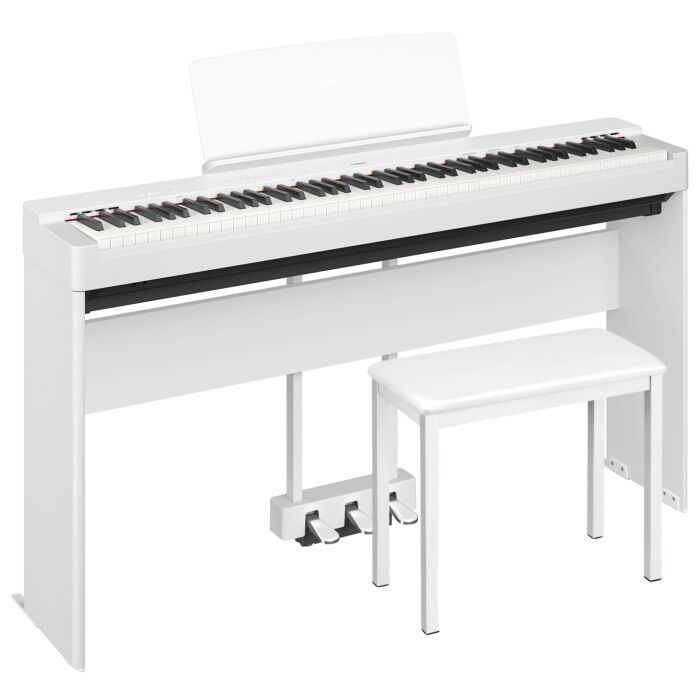 Comprar Yamaha P-225 Piano Digital-Branco-Instrumento + suporte L200 + pedal triplo LP1 + Banqueta Saty - 1 Comprar Yamaha P-225 Piano Digital-Branco-Instrumento + suporte L200 + pedal triplo LP1 + Banqueta Saty - 1
