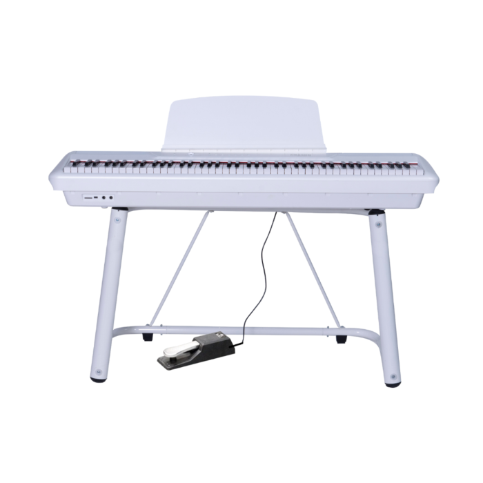 P60 Pearl River Piano Digital Branco com Estante U | Teclacenter