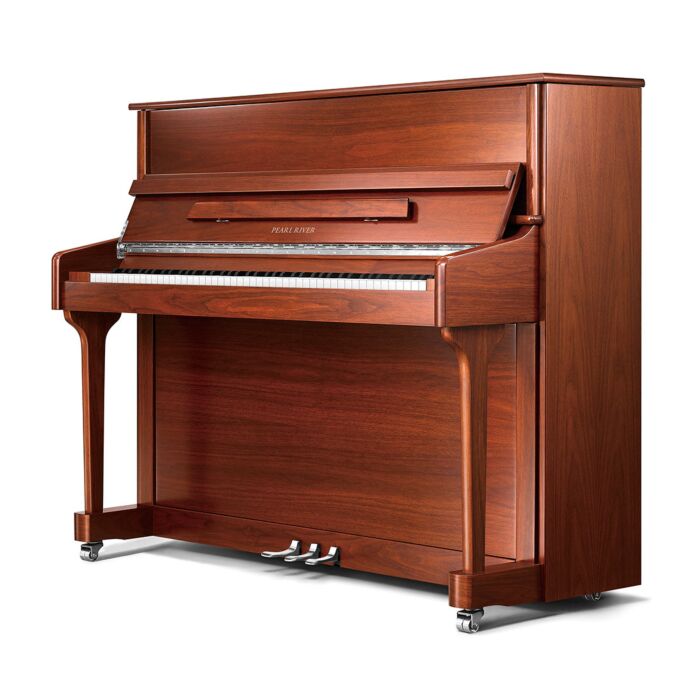 Comprar EU118S Pearl River European Series Piano Acústico Vertical em Grained Walnut Satin com Banqueta| Teclacenter - 1