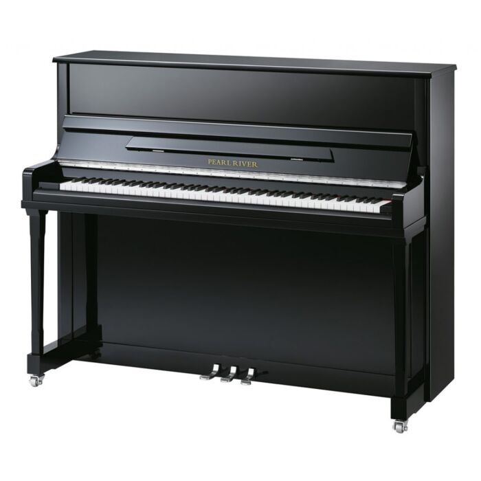 Comprar EU122S Pearl River Piano Acústico Vertical Preto Polido com Banqueta| Teclacenter - 1