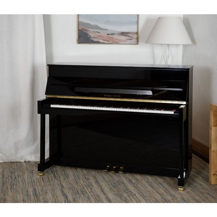Comprar EU110S Pearl River Piano Acústico Vertical Preto com Banqueta| Teclacenter - 1