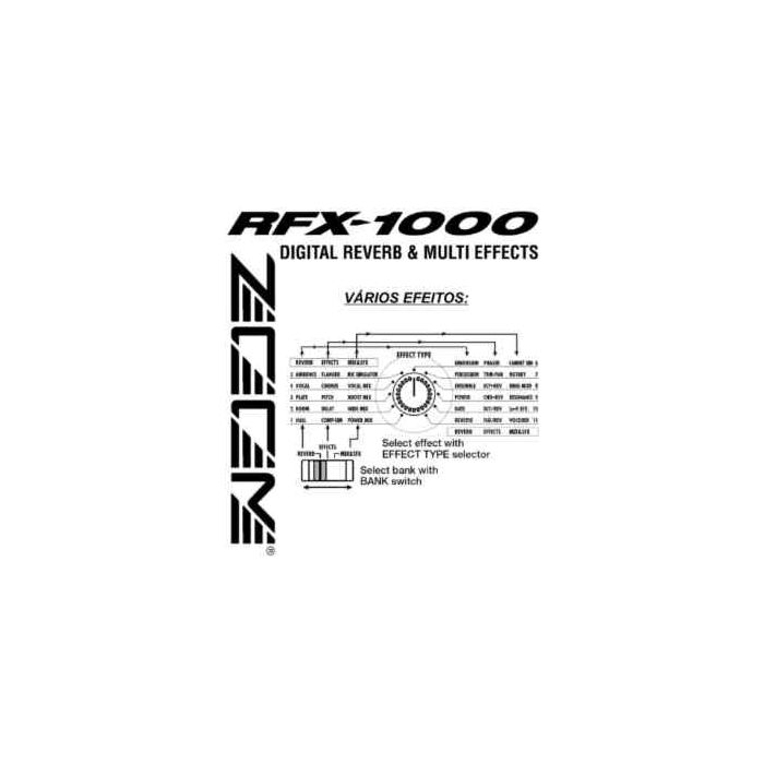 O Zoom RFX-1000 é um processador de efeitos compacto e versátil, ideal para músicos e produtores que buscam uma solução prática e eficiente para a criação de timbres únicos e personalizados. Com uma ampla variedade de efeitos de alta qualidade, incluindo 