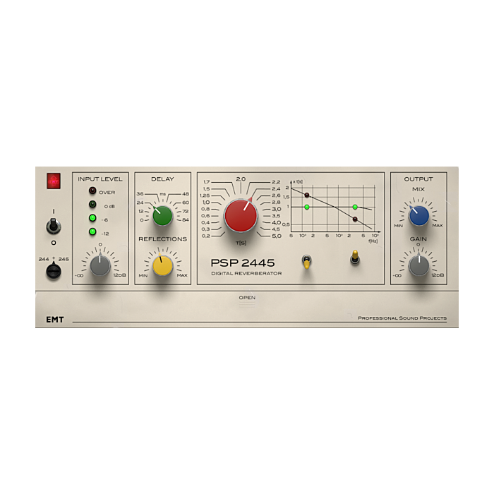 Processador de reverberação antigo - PSP 2445 EMT - PSP AUDIOWARE  | Reverb-PSP 2445 EMT - PSP AUDIOWARE  | Reverb ID-86199