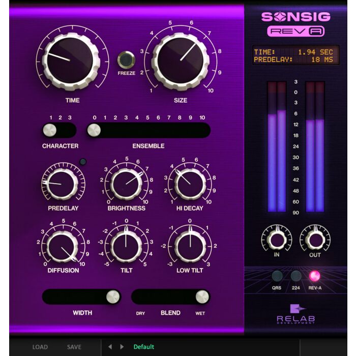 Lush Reverb com GUI simples e intuitiva - Relab Sonsig Rev-A - RELAB  | Reverb-Relab Sonsig Rev-A - RELAB  | Reverb ID-86181