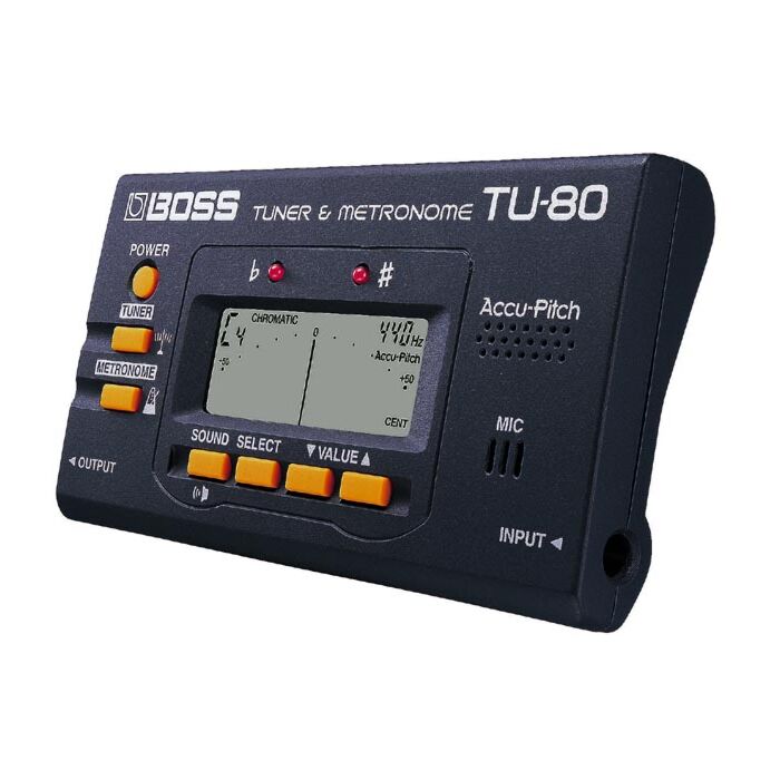 Roland boss tu-80 afinador Roland BOSS TU-80 Afinador. Metr&ocircnomo e afinador cromático de extensão ultra larga-roland boss tu-80 afinador ID-2459