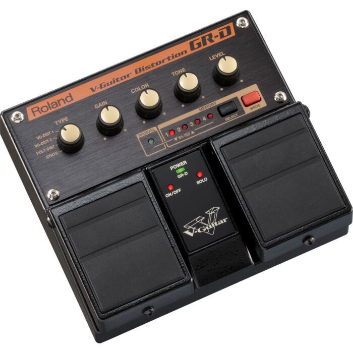 Roland gr-d v-guitar sintetizador Pedal com 3 modelos de distorção que inclui uma com oitavador e um Synt. É necessário o uso do captador GK-3, Cabo GKC-5 ou V Guitar GC-1.-roland gr-d v-guitar sintetizador ID-2538