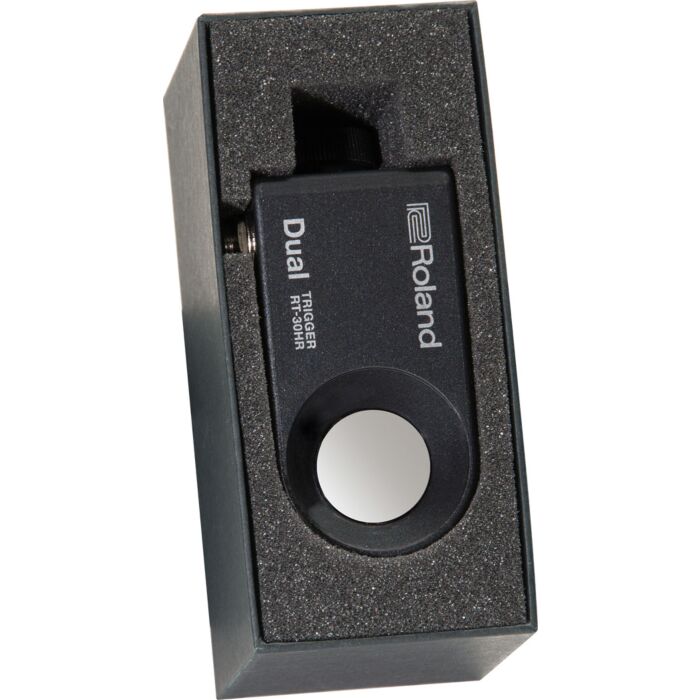 Roland rt-30hr trigger Trigger para caixa e tambores de bateria acu´stica. Tecnologia Dual Trigger com sensor exclusivo para borda e superfi´cie da pele. Sensor com resposta melhorada, compati´vel com qualquer aro (exceto de madeira) e pode ser usado em P