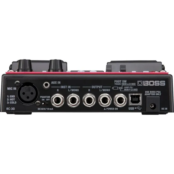 roland boss rc-30 dual track looper pedal - vermelho