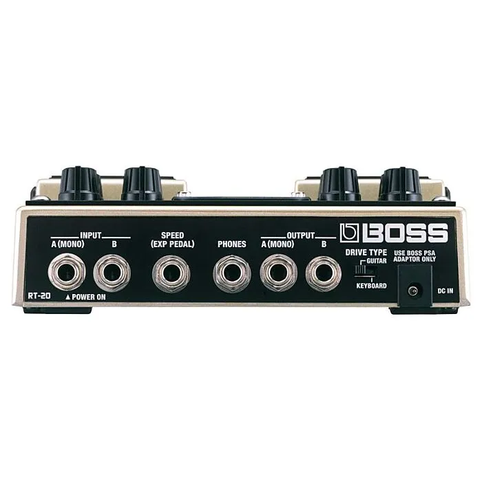 roland boss rt-20 rotary sound processor pedal - preto/dourado |