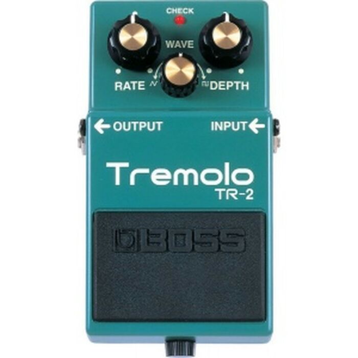 TR-2 Tremolo Sons Clássicos de Trêmolo O TR-2 tem o som vintage de trêmolo, semelhante aos clássicos amplificadores dos anos 60 com trêmolo embutido. O segredo é um gerador de forma de onda com proporção cuidadosamente ajustada para guitarra. O TR-2 també