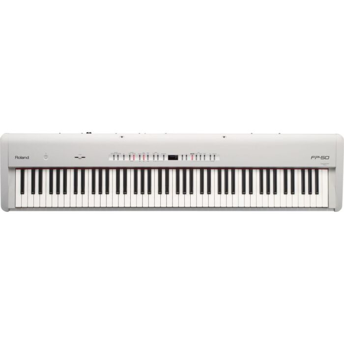 Roland fp-50-wh piano Piano SuperNATURAL, teclado Ivory Feel-G, mais de 300 sons, 90 ritmos, 24Watts estéreo, Conexão Wireless* p/ iPad, iPod, iPhone (*requer acessório WNA-1100RL)-roland fp-50-wh piano ID-2095