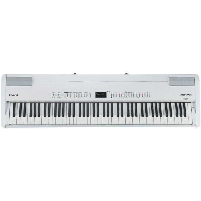 Roland fp-7f wh piano Som SuperNATURAL Piano, na cor branca com ritmos e looper. Teclado PHA III-roland fp-7f wh piano ID-875