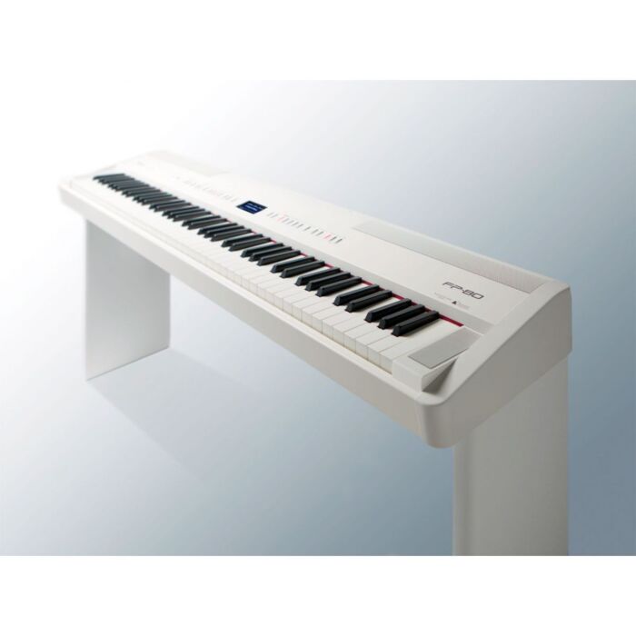 Roland fp-80-wh piano Piano SuperNATURAL, novo teclado Ivory Feel-G -100 níveis de sensibilidade, Roland de projeção acústica c/ 4 falantes,mais de 300 sons,90 ritmos, entrada p/ Mic.-roland fp-80-wh piano ID-2084