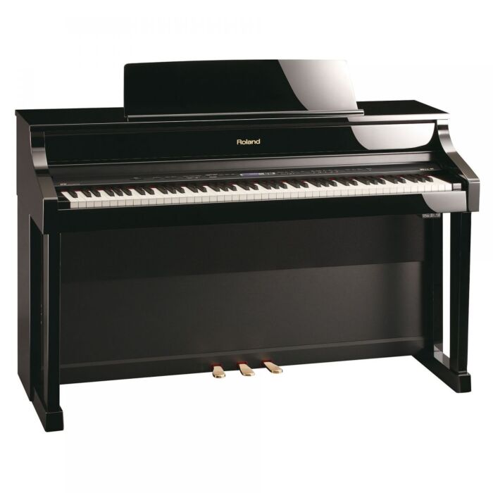Roland hp507-pe piano Acompanha banqueta. Som SuperNATURAL Piano com 60+10W X 2 e acabamento preto polido-roland hp507-pe piano ID-1433