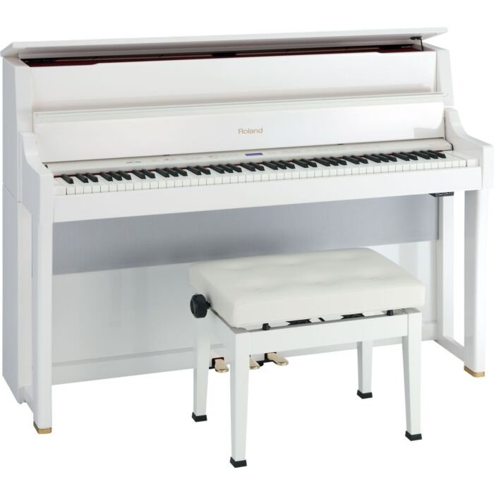 Roland lx-15-pw piano Piano de armário, projeção de som multi-dimensional,  Acompanha Banqueta - BNC 31 , acabamento branco polido-roland lx-15-pw piano ID-1801