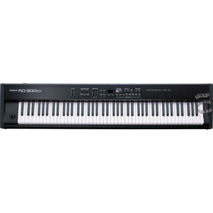 RD-300SX Piano Digital Desenvolvido simultaneamente com o modelo top RD-700SX, o RD-300SX oferece o mesmo som de piano multisample encontrado no RD-700SX. Com 128 vozes de polifonia e amostra de piano feita nota-a nota, em toda a extensão de teclado, o RD