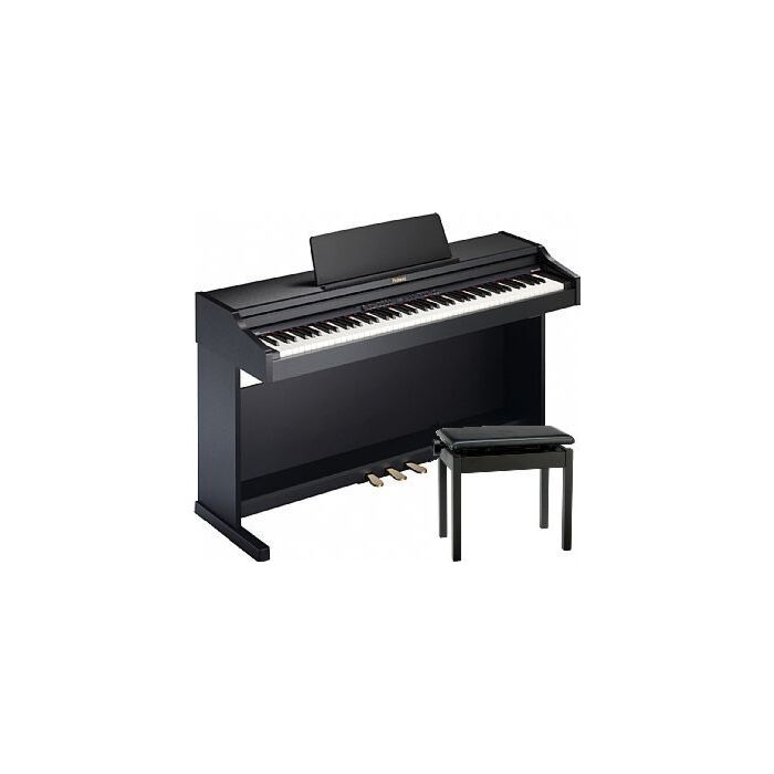 Roland rp-301r sb piano Piano SuperNATURAL com 60 ritmos e acompanhamento automático, acompanha banqueta, teclado Ivory Feel-G-roland rp-301r sb piano ID-1137