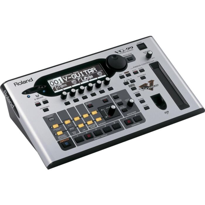 VG-99 Novo Sistema V-Guitar Novo Marco na Tecnologia de Simulação de Guitarras Na história da simulação de guitarras, nenhuma outra empresa dedicou mais tempo, recursos e paixão a este segmento de mercado que a Roland – começando pelo VG-8, primeiro simul