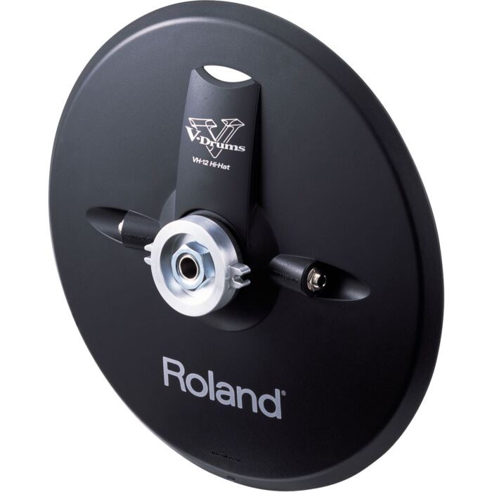 VH-12 V-Hi-Hat &trade; O primeiro chimbal eletrônico desenhado igual ao acústico O VH-12 é desenhado exatamente igual as duas partes do chimbal acústico. Para melhorar ainda mais, ele é montado em uma máquina de chimbal comum! O V-Hi-Hat VH-12 tem dois pr