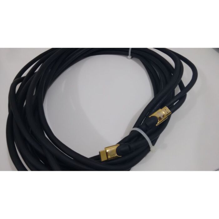 Santo angelo cabo hdmi 12mts gold metal v.1.4 - usado Cabo de Alta Precisão FULL HD - Qualidade Santo Angelo - 12 metros  Retirado do nosso estúdio-santo angelo cabo hdmi 12mts gold metal v.1.4 - usado ID-3985