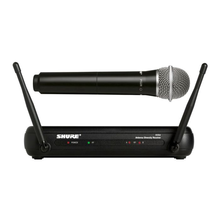 Shure svx24br-pg28 microfone de bastão sem fio Microfone de bastão sem fio com sistema digital SVX Wirelles, True Diversity com 2 antenas - Freq - P12-698-710Mhz-shure svx24br-pg28 microfone de bastão sem fio ID-1813