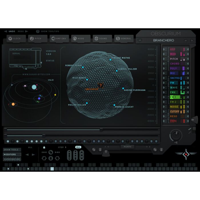 8 sintetizador generativo de voz, GUI exclusivo - Sugar Bytes Obscurium - SugarBytes -Sugar Bytes Obscurium - SugarBytes ID-86771 8 sintetizador generativo de voz, GUI exclusivo - Sugar Bytes Obscurium - SugarBytes -Sugar Bytes Obscurium - SugarBytes ID-86771