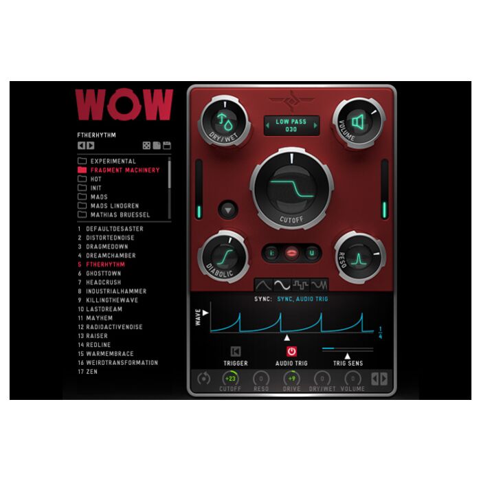 21 tipos de filtro com modo vogal - Sugar Bytes WOW 2 - SugarBytes -Sugar Bytes WOW 2 - SugarBytes ID-86700