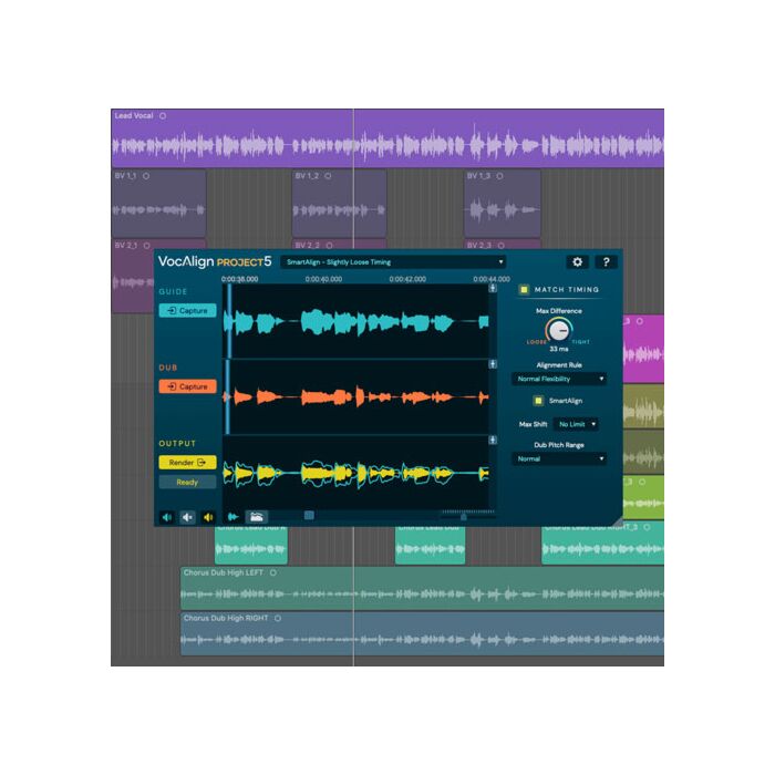 O VocAlign Project 5 pega duas apresentações vocais separadas e alinha sem esforço seu tempo. - Synchro Arts VocAlign Project 5 - SYNCHRO ARTS  | Tuning-Synchro Arts VocAlign Project 5 - SYNCHRO ARTS  | Tuning ID-86556