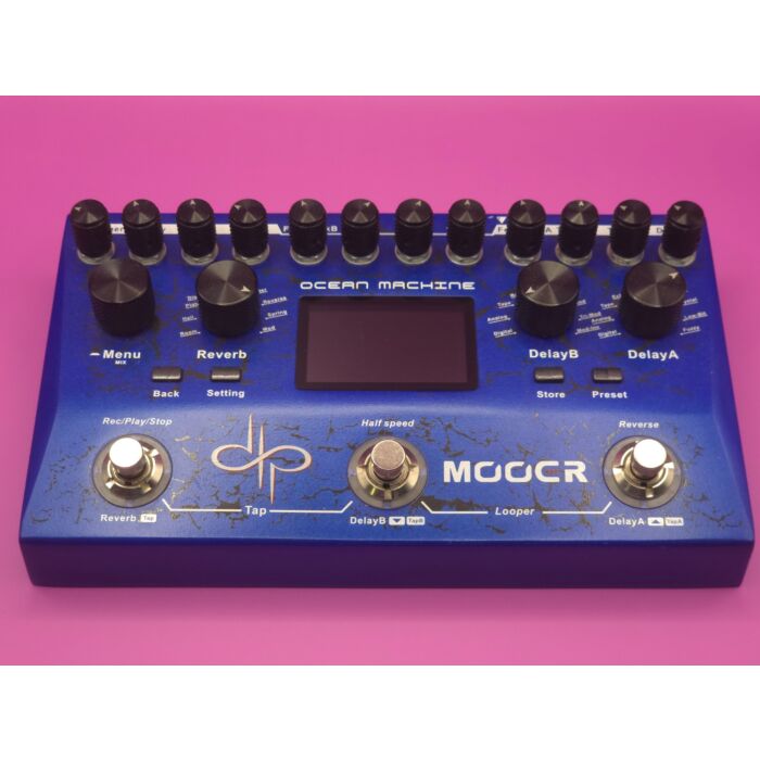 Comprar Pedal Mooer Ocean Machine - Looper, Delay e Reverb - Azul - Usado - 1