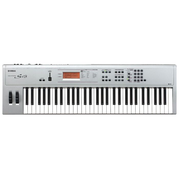 O Yamaha S-03s é um teclado compacto e versátil, ideal para músicos que tocam em bandas, gravam em estúdio ou se apresentam solo. Como parte da série S de sintetizadores da Yamaha, o S03 oferece uma ampla variedade de sons e recursos, além de ser fácil de O Yamaha S-03s é um teclado compacto e versátil, ideal para músicos que tocam em bandas, gravam em estúdio ou se apresentam solo. Como parte da série S de sintetizadores da Yamaha, o S03 oferece uma ampla variedade de sons e recursos, além de ser fácil de