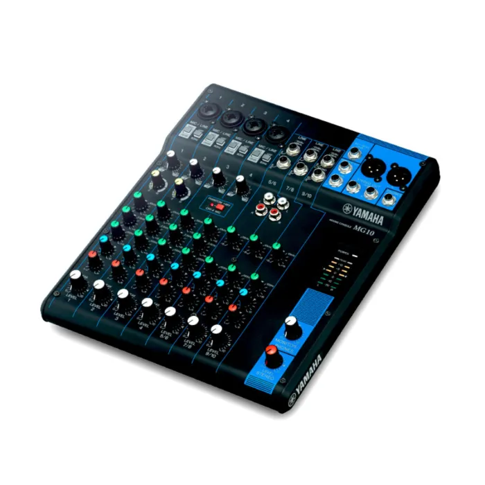 yamaha mg10 mixer - preto e azul | TeclaCenter Instrumentos Music