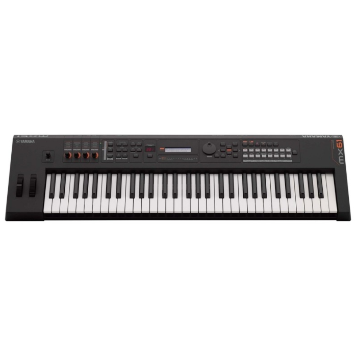 Yamaha MX-61 Sintetizador Sintetizador com 61 teclas, mais de 1000 sons derivados do MOTIF XS, conectividade com o App “FM Essential” com síntese FM, edição de sons e programações facilitadas, multi-timbral de 16 partes, 128 notas de polifonia, interface Yamaha MX-61 Sintetizador Sintetizador com 61 teclas, mais de 1000 sons derivados do MOTIF XS, conectividade com o App “FM Essential” com síntese FM, edição de sons e programações facilitadas, multi-timbral de 16 partes, 128 notas de polifonia, interface
