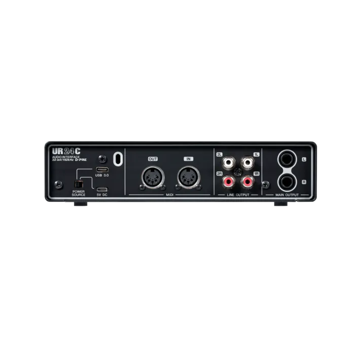 Interface de áudio/MIDI Yamaha UR24C com pré-amps D-PRE e USB-C |
