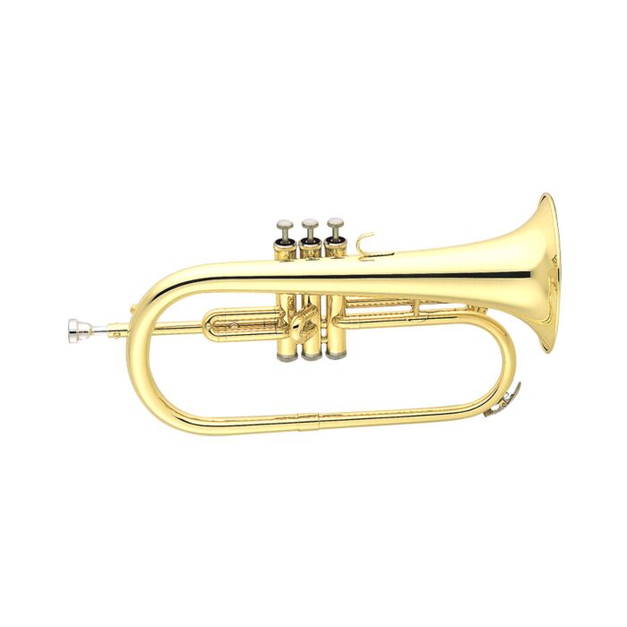 Flugelhorn (Bb) laqueado Calibre médio 11.3mm (0.445) Diâmetro campana 151,8mm (6) Material da campana latão amarelo Peso médio Estojo e acessórios Bocal 11F4 Cor: YFH 2310 - laqueado dourado Cor: YFH 2310S - prata ** Produto sob encomenda Mod. Standard -