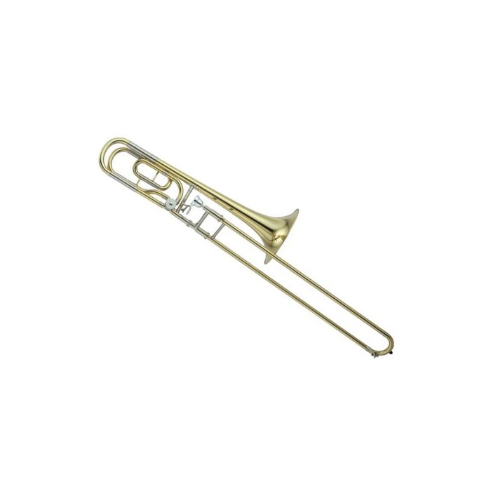 Yamaha YSL-640 Trombone Trombone tenor baixo (Bb/F), latão amarelo, calibre médio largo 13.34mm (0.525”), campana 214.4mm (8 1/2 ), pescoço grosso, bocal SL-48S, com estojo e acessórios. Mod. Profissional.-yamaha ysl-640 trombone ID-2285