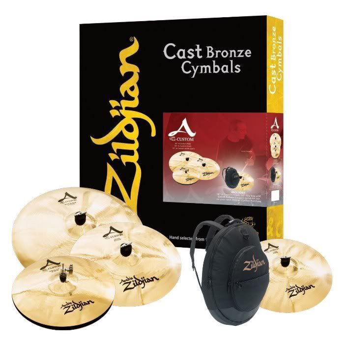 Zildjian a custom a20579br kit de pratos Kit de pratos de 14,16,18 e 20-zildjian a custom a20579br kit de pratos ID-1927