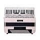 Acordeon Benson 120 baixos BAC120-7PWH branco c/9 registros 1