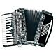 Acordeao 48 baixos Benson BAC48-3PBK preto, 3 registros 1
