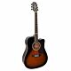 Violão Giannini GF1D CEQ Eletroacústico Aço 3 Tone Sunburst