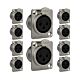 Conector Xlr Femea Wc 1023 Fp Bk Ni 3p Painel Wireconex 10 Unidades 1