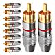 Conector Linha Rca Macho Profissional Vermelho Storm 10 Unidades 1