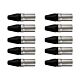 Kit Conector Xlr Macho Wc 1013 (10un) Wireconex 1