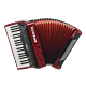 hohner bravo iii 80 red acordeon