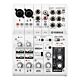 Yamaha AG06 Mixer Mixer Compacto de 6 canais (2 mono + 2 stereo) + 1 aux. Efeito, compressor e simulador de amplificador em 1 botão. Compativel com iPad, Mac e Windows. Função LOOPBACK para Live Stream e PodCast. Alta qualidade sonora para Gravação e Repr
