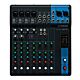 Yamaha MG10 Mixer Mixer analógico de pequenas dimensões com 10 entradas. Destas, são 4 entradas D-PRE de microfone com PAD e phantom power (48V), compressor de 1-knob. Possui 1 auxiliar  send . Saídas ST XLR balanceadas, chassis de metal, fonte externa 12